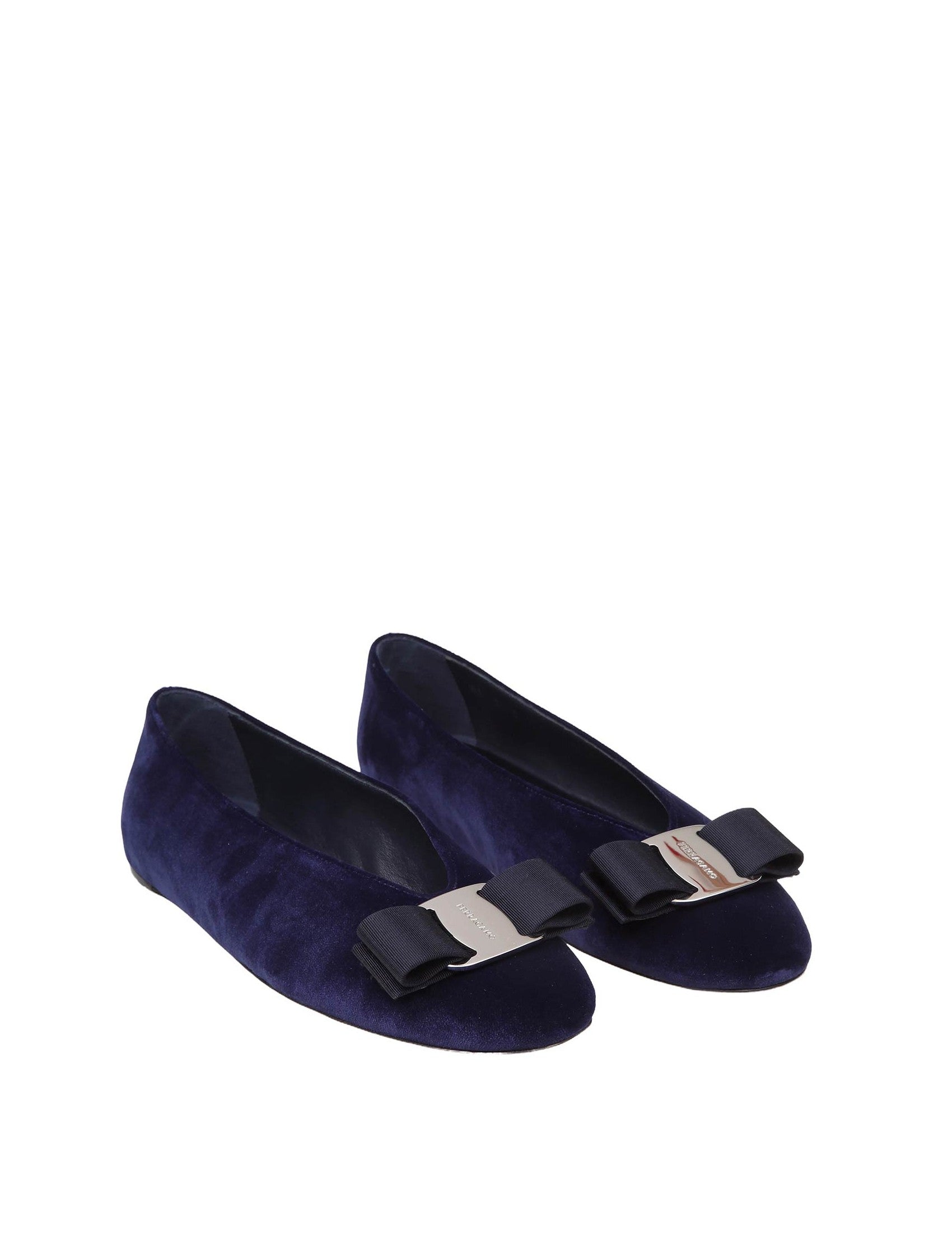 Salvatore Ferragamo-OUTLET-SALE-Ballerinas BLAU-ARCHIVIST