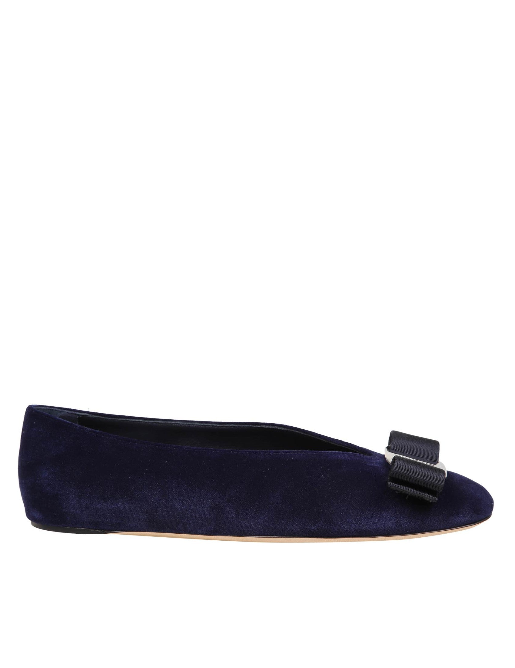 Salvatore Ferragamo-OUTLET-SALE-Ballerinas BLAU-ARCHIVIST