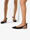 Aquazzura-OUTLET-SALE-Ballerinas SCHWARZ-ARCHIVIST