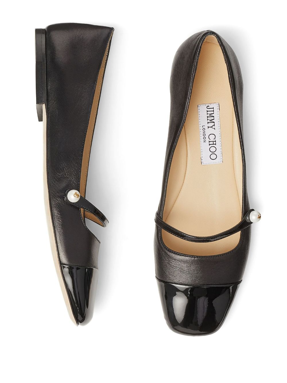 Jimmy Choo-OUTLET-SALE-Ballerinas SCHWARZ-ARCHIVIST