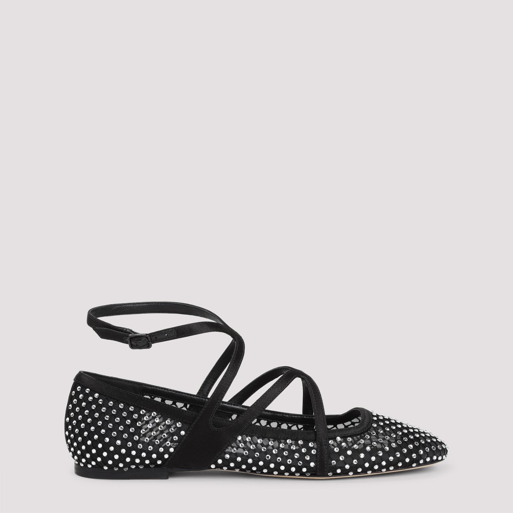 Jimmy Choo-OUTLET-SALE-Ballerinas SCHWARZ-ARCHIVIST