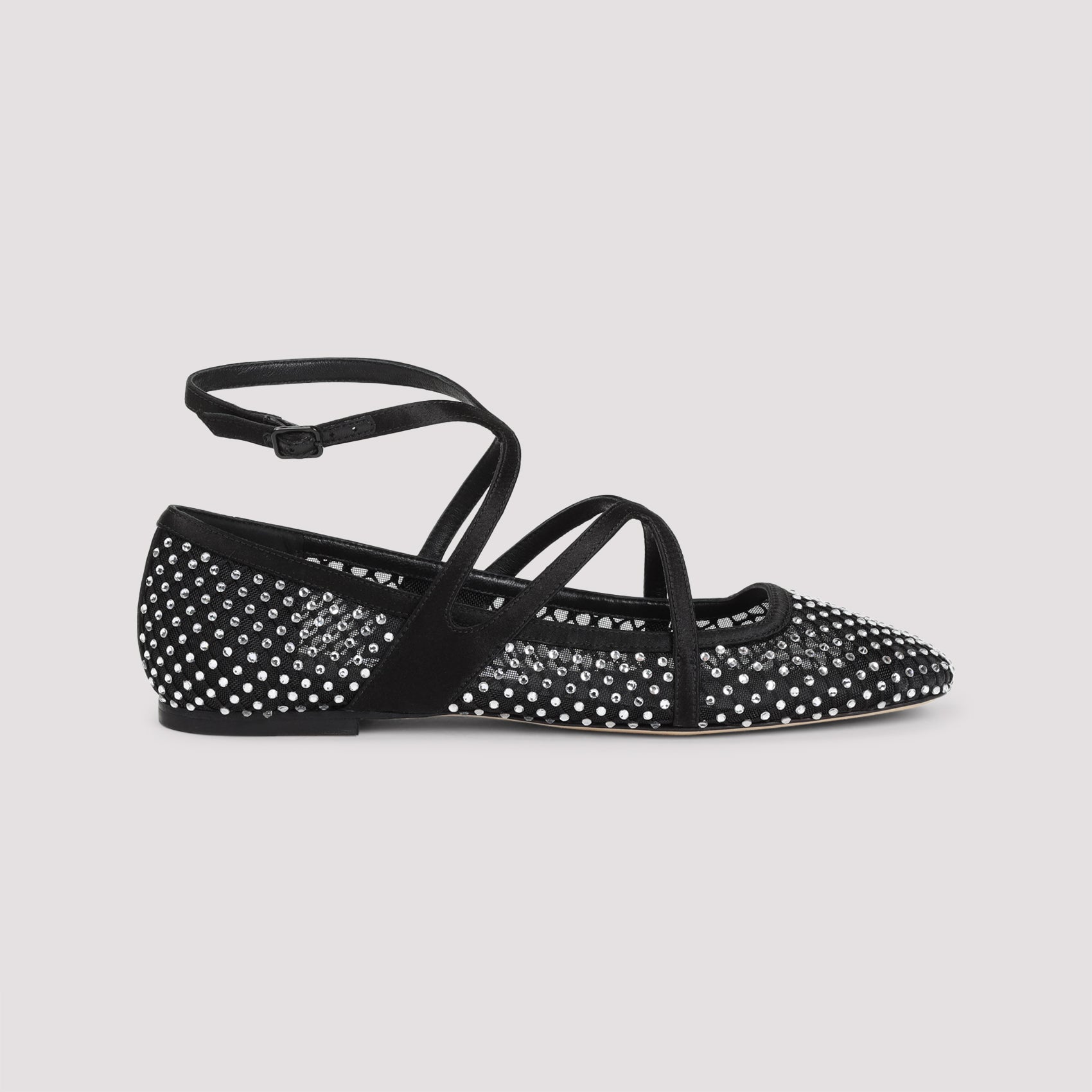 Jimmy Choo-OUTLET-SALE-Ballerinas SCHWARZ-ARCHIVIST
