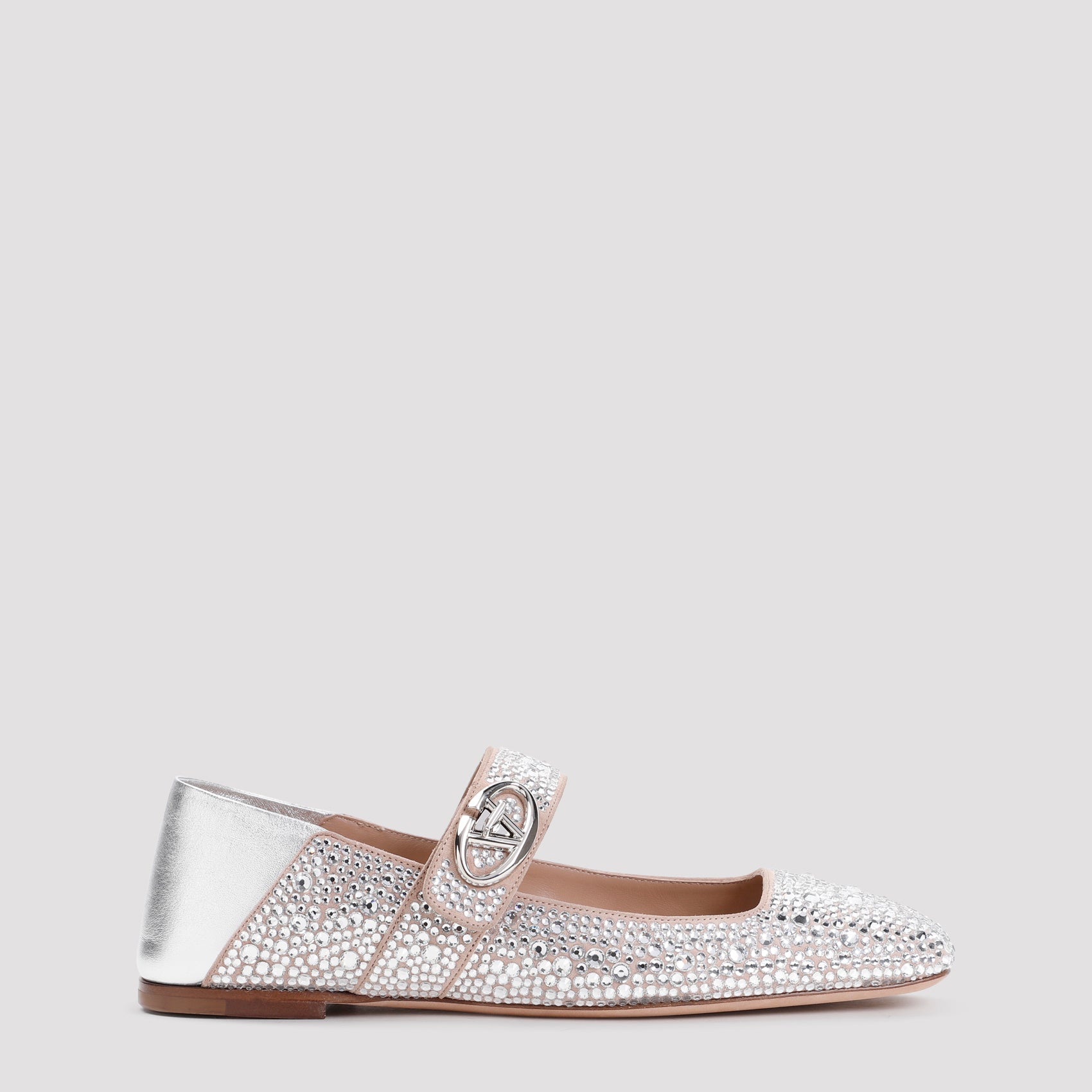 VALENTINO GARAVANI-OUTLET-SALE-Ballerinas SILBER-ARCHIVIST