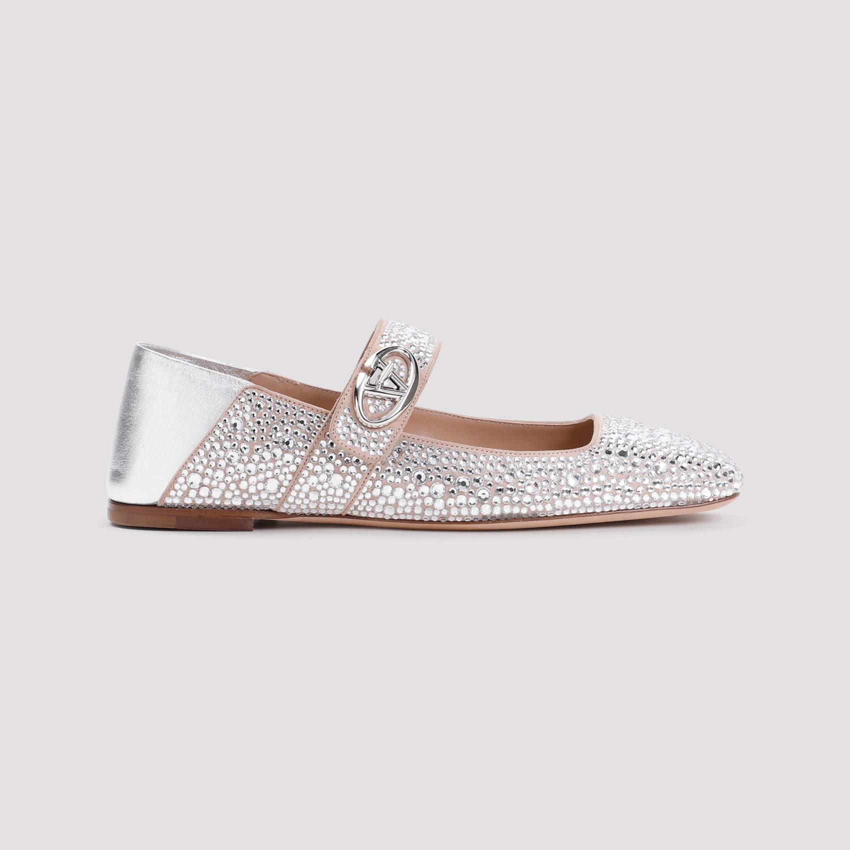 VALENTINO GARAVANI-OUTLET-SALE-Ballerinas SILBER-ARCHIVIST