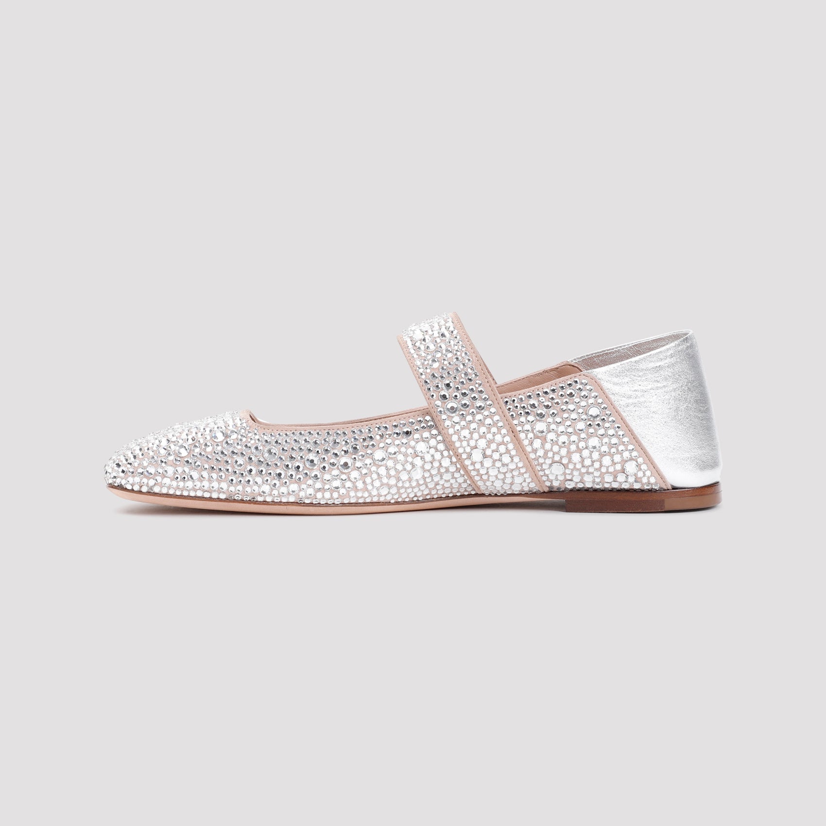 VALENTINO GARAVANI-OUTLET-SALE-Ballerinas SILBER-ARCHIVIST