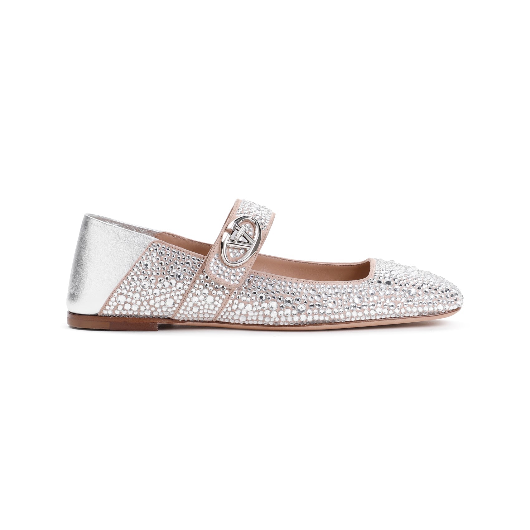 VALENTINO GARAVANI-OUTLET-SALE-Ballerinas SILBER-ARCHIVIST