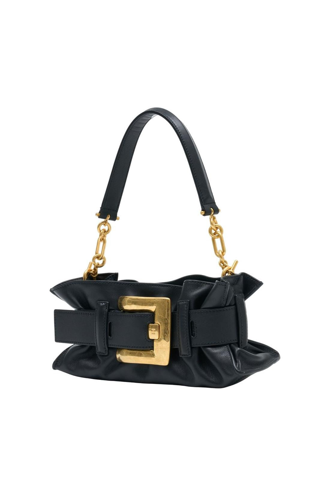 Anthem Mini Schultertasche - Balmain - Leder - Schwarz-Taschen-Balmain-ARCHIVIST