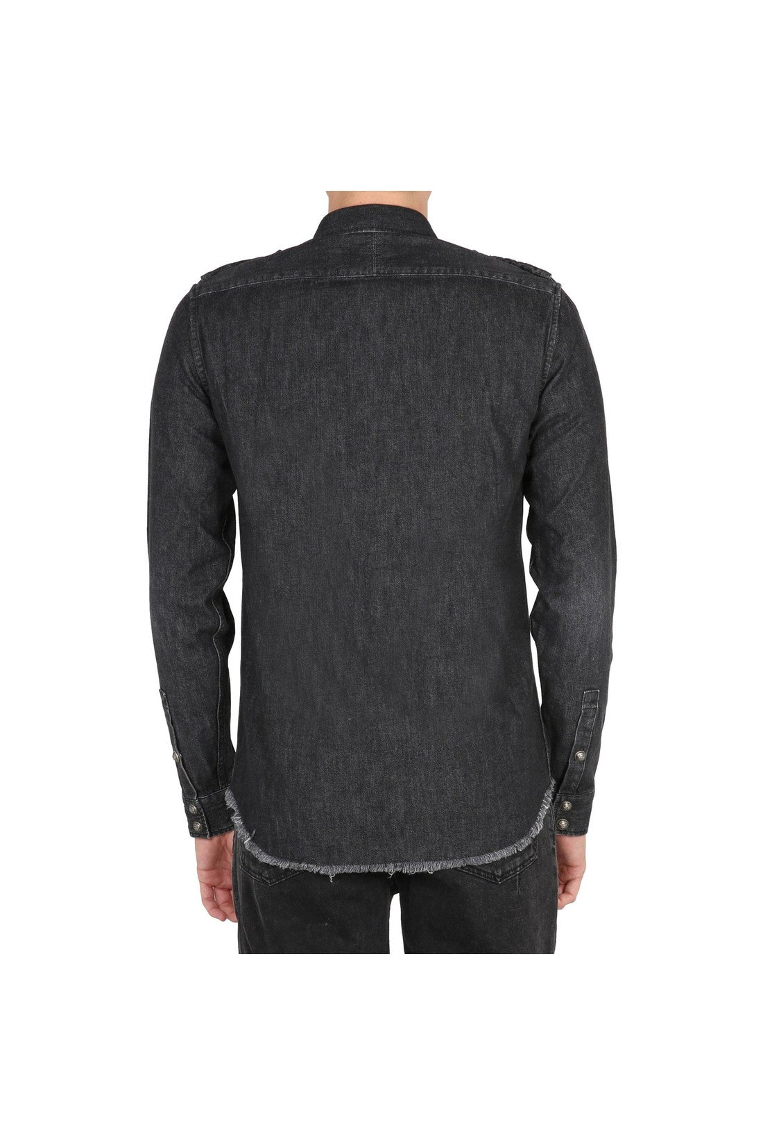 BALMAIN-OUTLET-SALE-Balmain Cotton Denim Shirt-ARCHIVIST