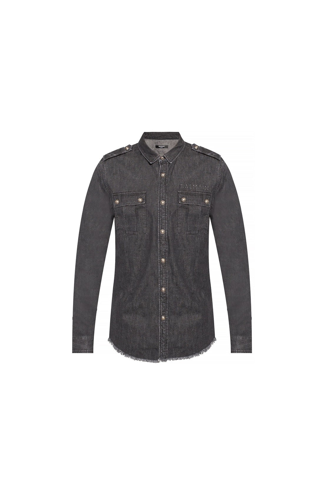 BALMAIN-OUTLET-SALE-Balmain Cotton Denim Shirt-ARCHIVIST