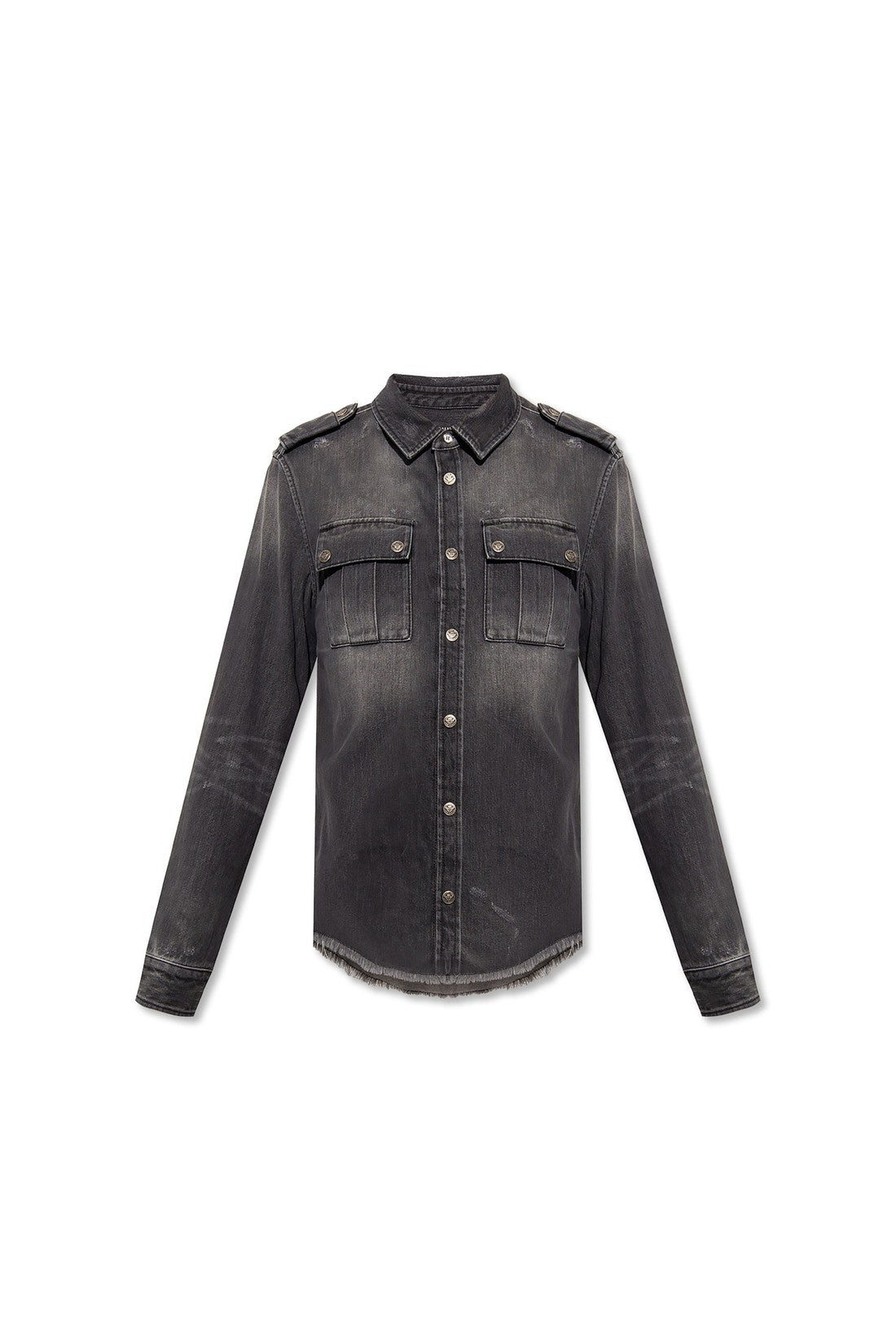 Balmain-OUTLET-SALE-Balmain Cotton Denim Shirt-ARCHIVIST
