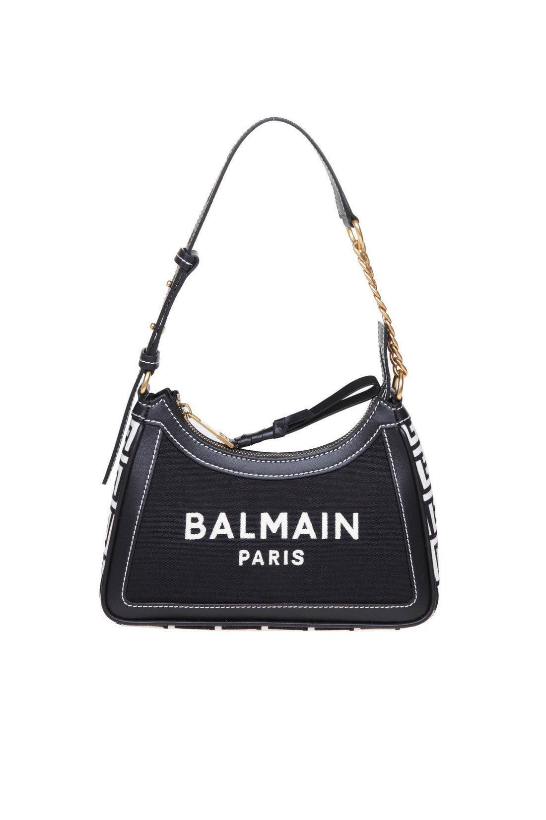 BALMAIN-OUTLET-SALE-Balmain b-army shoulder bag in canvas and leather-ARCHIVIST