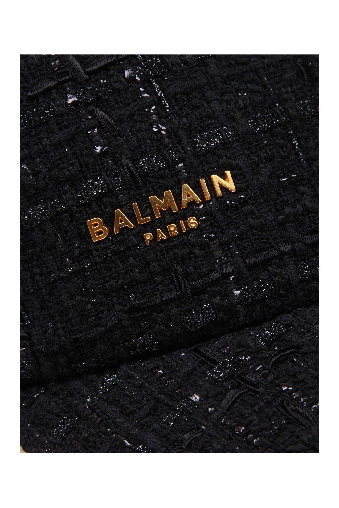 BALMAIN-OUTLET-SALE-Balmain black tweed hat-ARCHIVIST