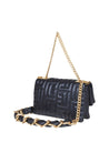 BALMAIN-OUTLET-SALE-Balmain soft bag 1945 in black quilted leather-ARCHIVIST