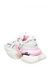 BALMAIN-OUTLET-SALE-Balmain unicorn wave sneakers in white and pink neoprene-ARCHIVIST