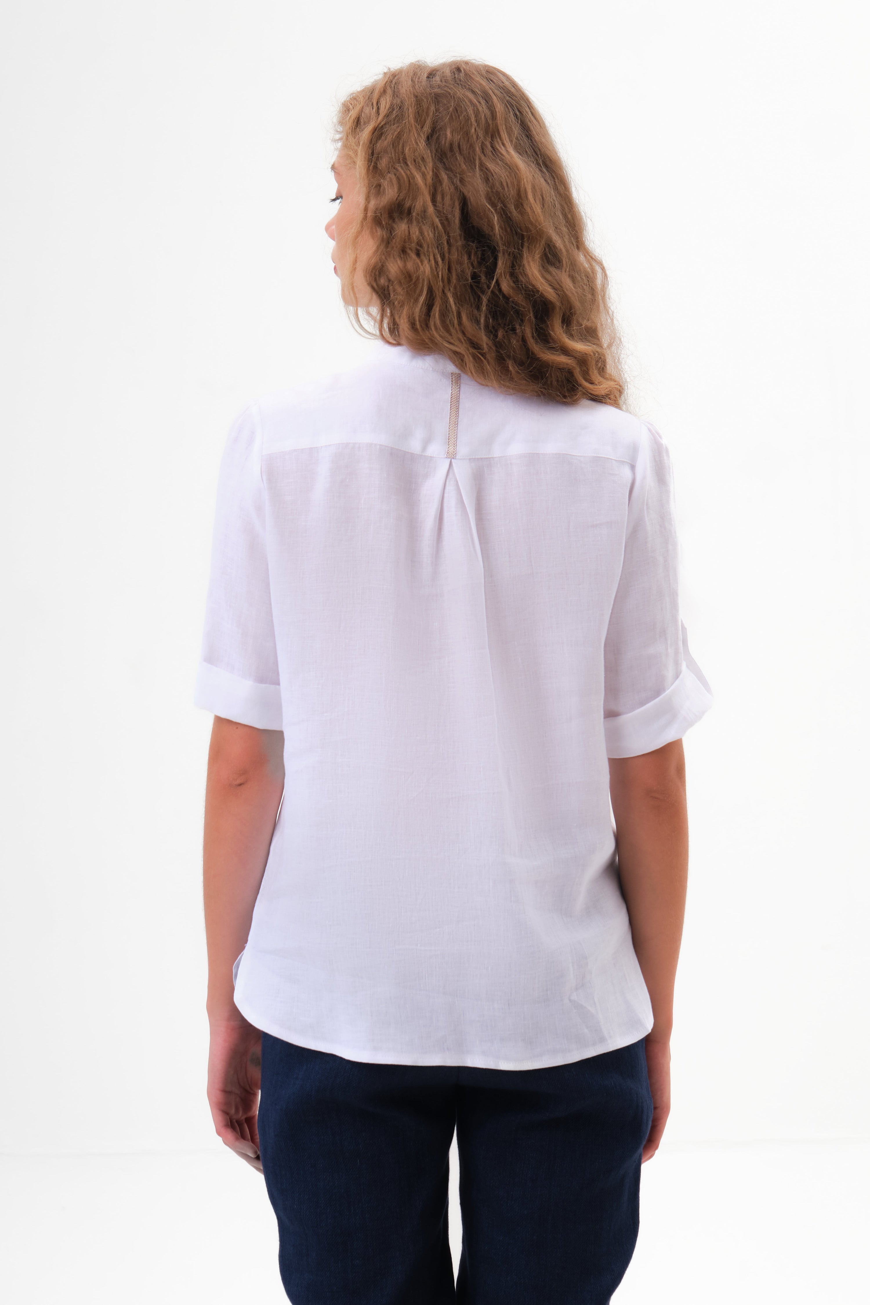 Damen Leinenbluse Balthild
