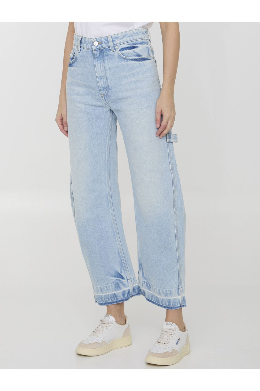 STELLA MCCARTNEY-OUTLET-SALE-Banana leg Utility jeans-ARCHIVIST