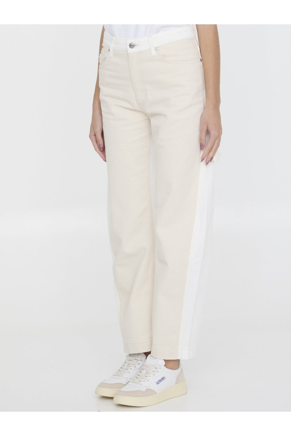 STELLA MCCARTNEY-OUTLET-SALE-Banana leg Utility jeans-ARCHIVIST