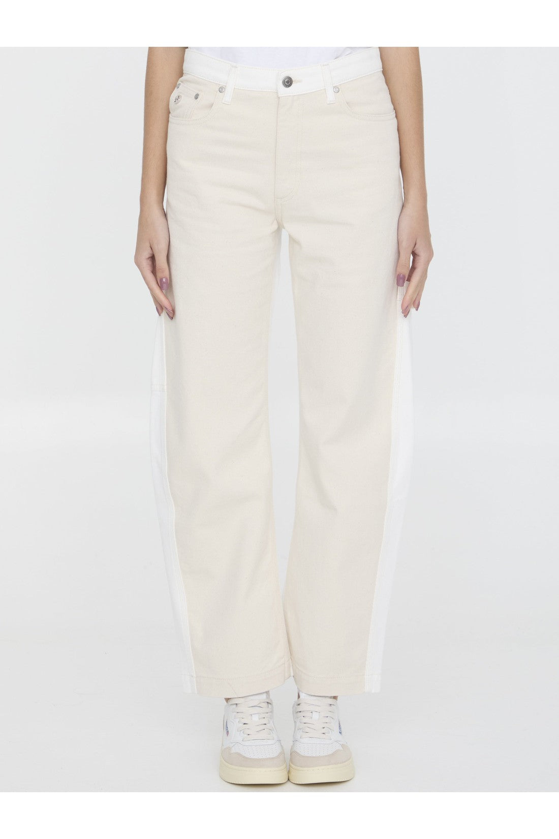 STELLA MCCARTNEY-OUTLET-SALE-Banana leg Utility jeans-ARCHIVIST