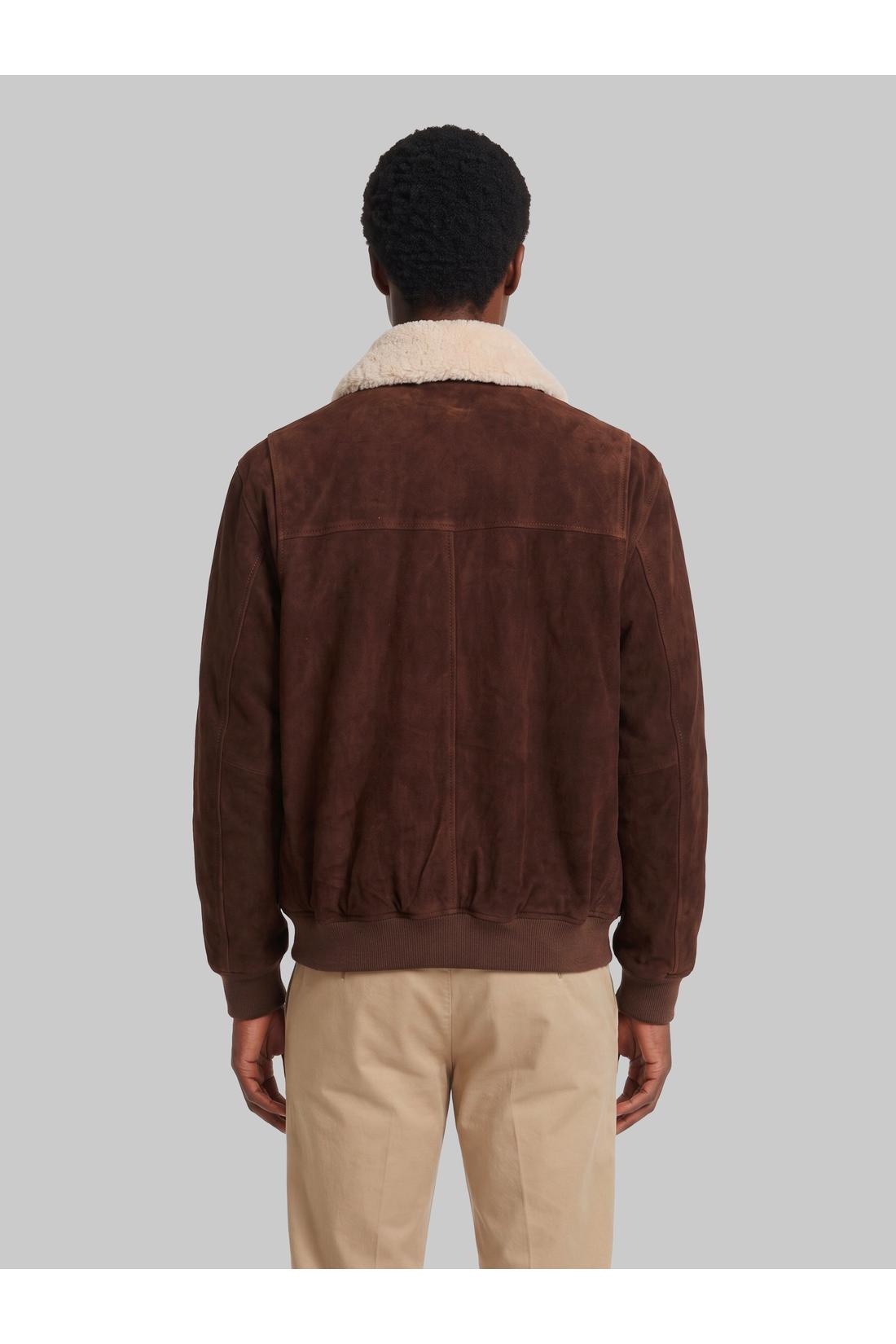 Arma-OUTLET-SALE-Bari Gritty suede bomber-ARCHIVIST