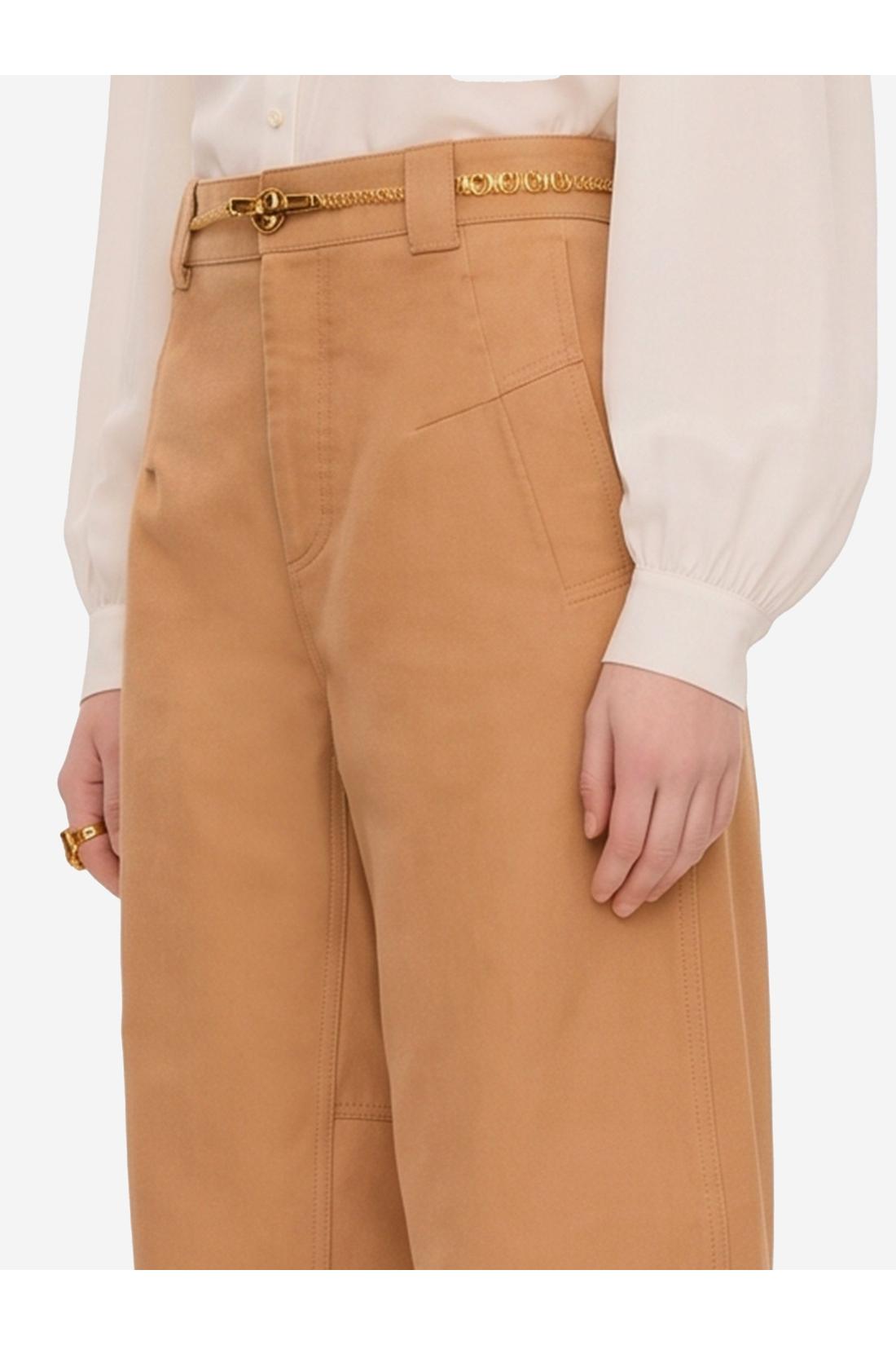 Chloé-OUTLET-SALE-Barrel-leg pants in cotton canvas-ARCHIVIST