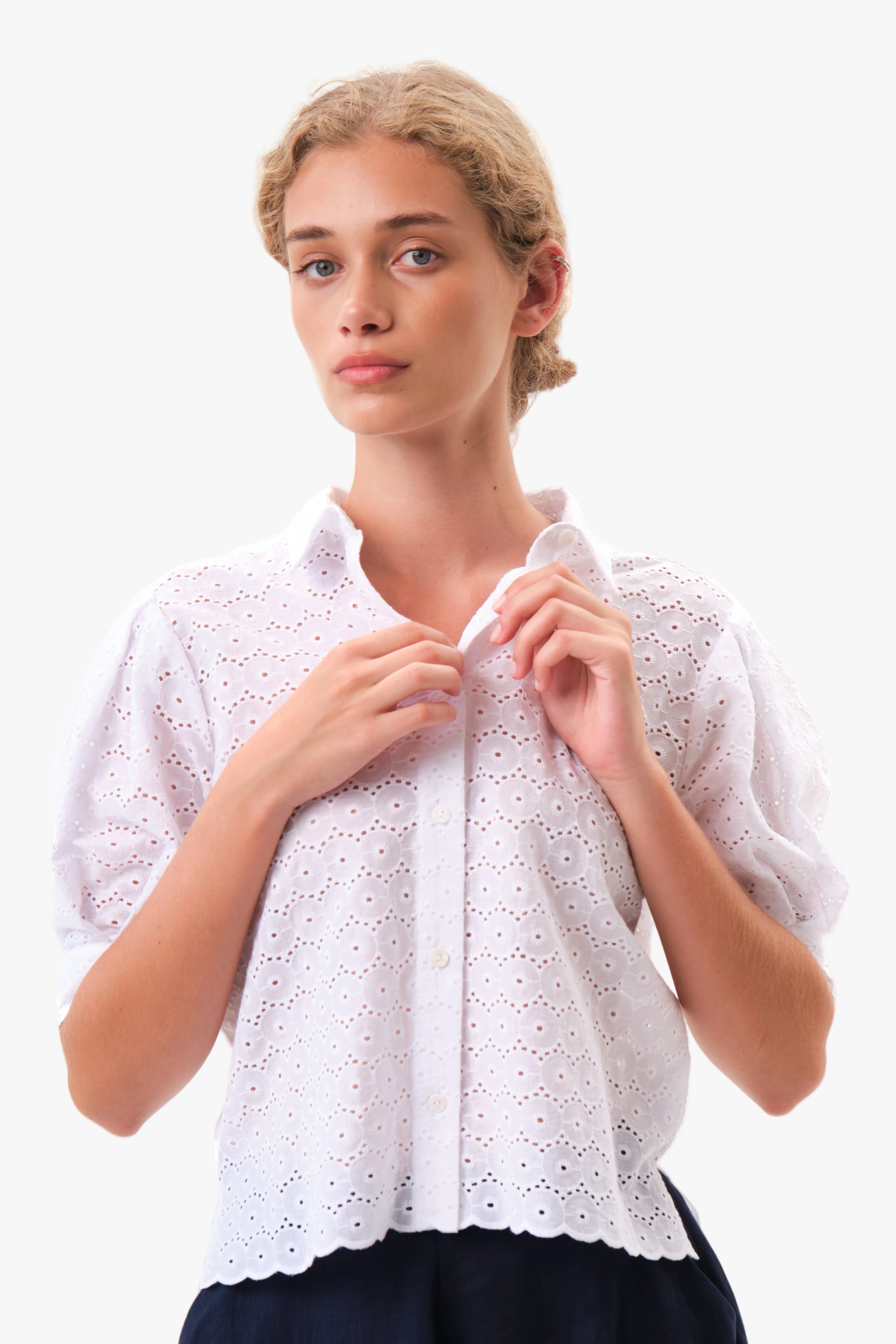 Damen Bluse Basia-Hemden & Blusen-Felicitas-OUTLET-XS-weiß-ARCHIVIST-ARCHIVE-SALE