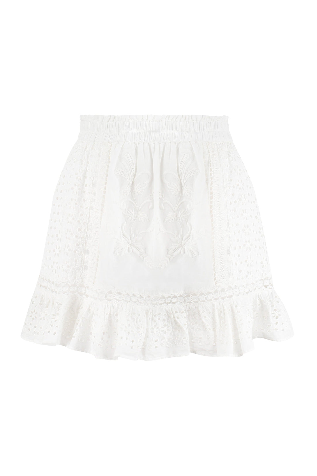 LoveShackFancy-OUTLET-SALE-Baydar Broderie anglaise mini-skirt-ARCHIVIST