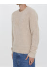 AMI PARIS-OUTLET-SALE-Beige brushed sweater-ARCHIVIST