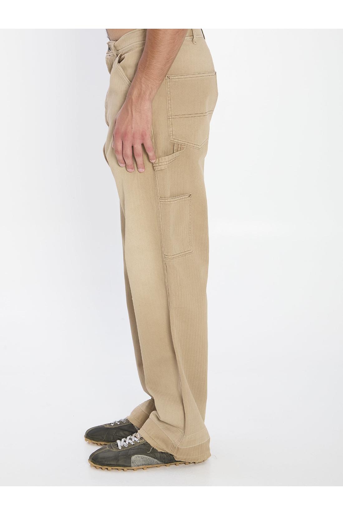 Maison Margiela-OUTLET-SALE-Beige cargo jeans-ARCHIVIST
