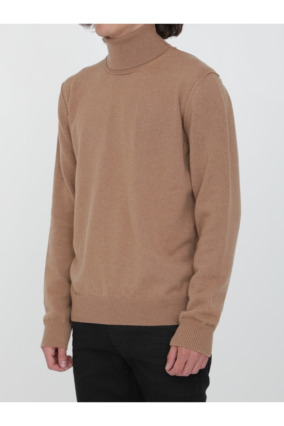 MAISON MARGIELA-OUTLET-SALE-Beige cashmere jumper-ARCHIVIST