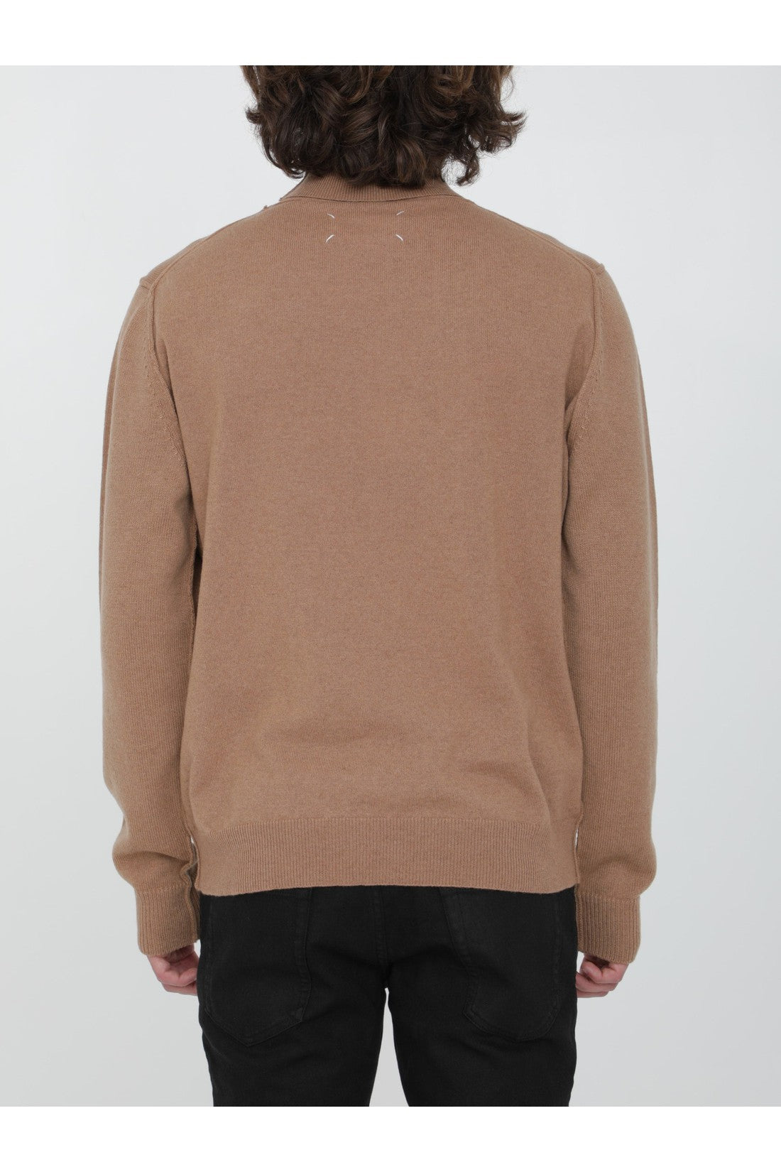 MAISON MARGIELA-OUTLET-SALE-Beige cashmere jumper-ARCHIVIST