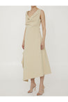 BOTTEGA VENETA-OUTLET-SALE-Beige cotton dress-ARCHIVIST