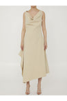 BOTTEGA VENETA-OUTLET-SALE-Beige cotton dress-ARCHIVIST