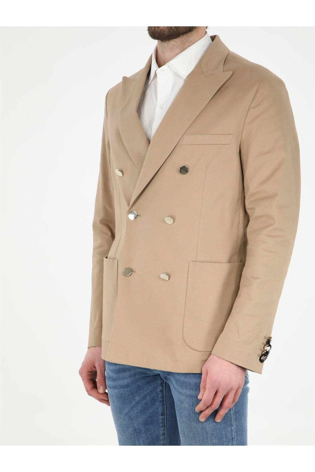 TONELLO-OUTLET-SALE-Beige cotton jacket-ARCHIVIST