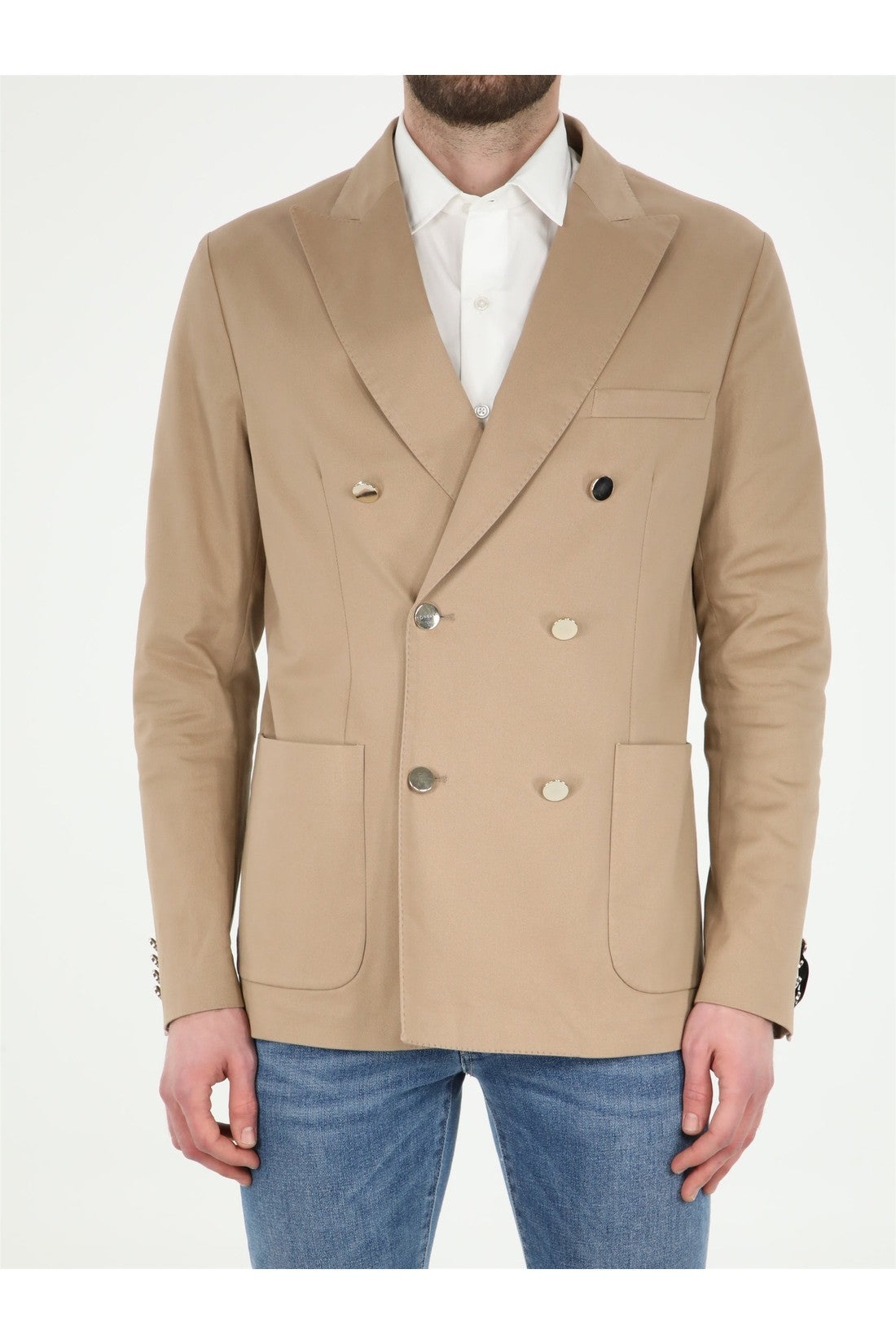 TONELLO-OUTLET-SALE-Beige cotton jacket-ARCHIVIST