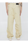 AMI PARIS-OUTLET-SALE-Beige cotton trousers-ARCHIVIST