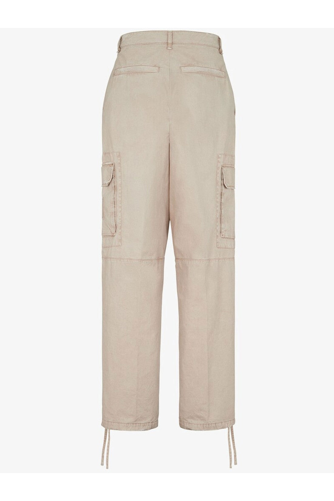 FENDI-OUTLET-SALE-Beige cotton trousers-ARCHIVIST