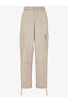 FENDI-OUTLET-SALE-Beige cotton trousers-ARCHIVIST