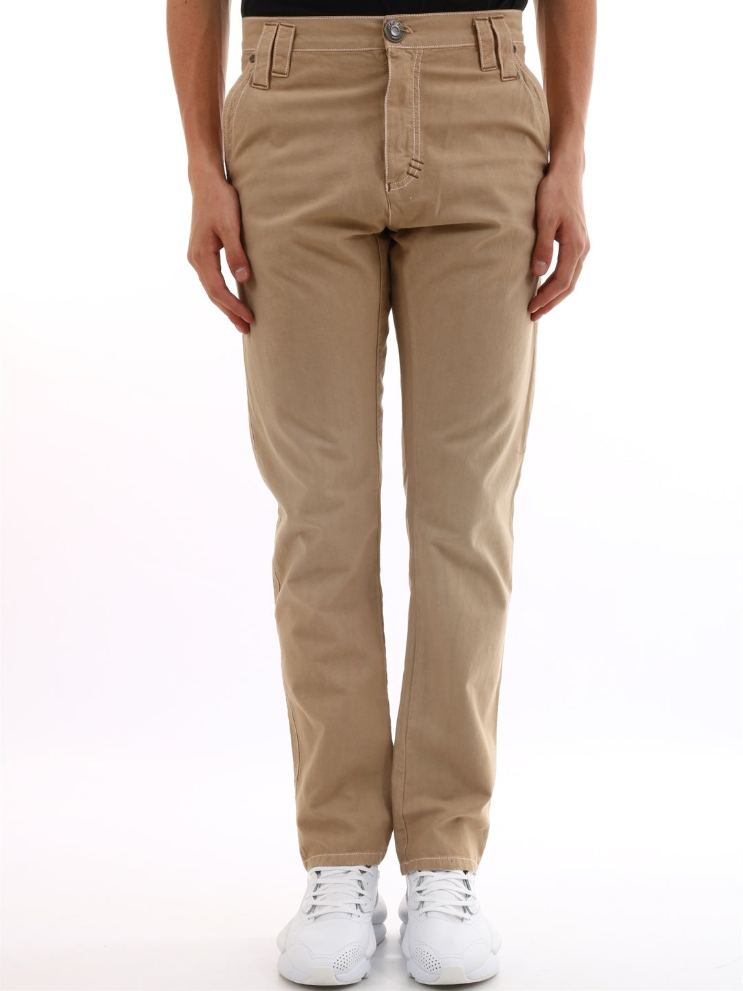 MEMINE-OUTLET-SALE-Beige cotton trousers-ARCHIVIST