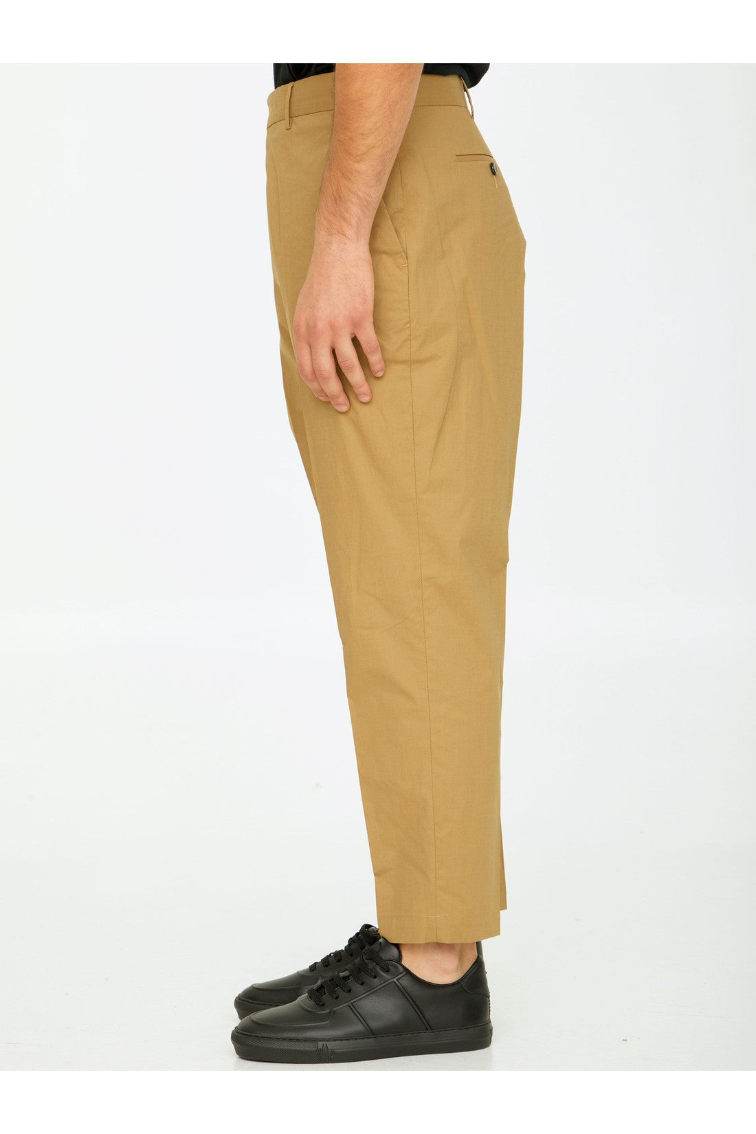 Pt Torino-OUTLET-SALE-Beige cotton trousers-ARCHIVIST