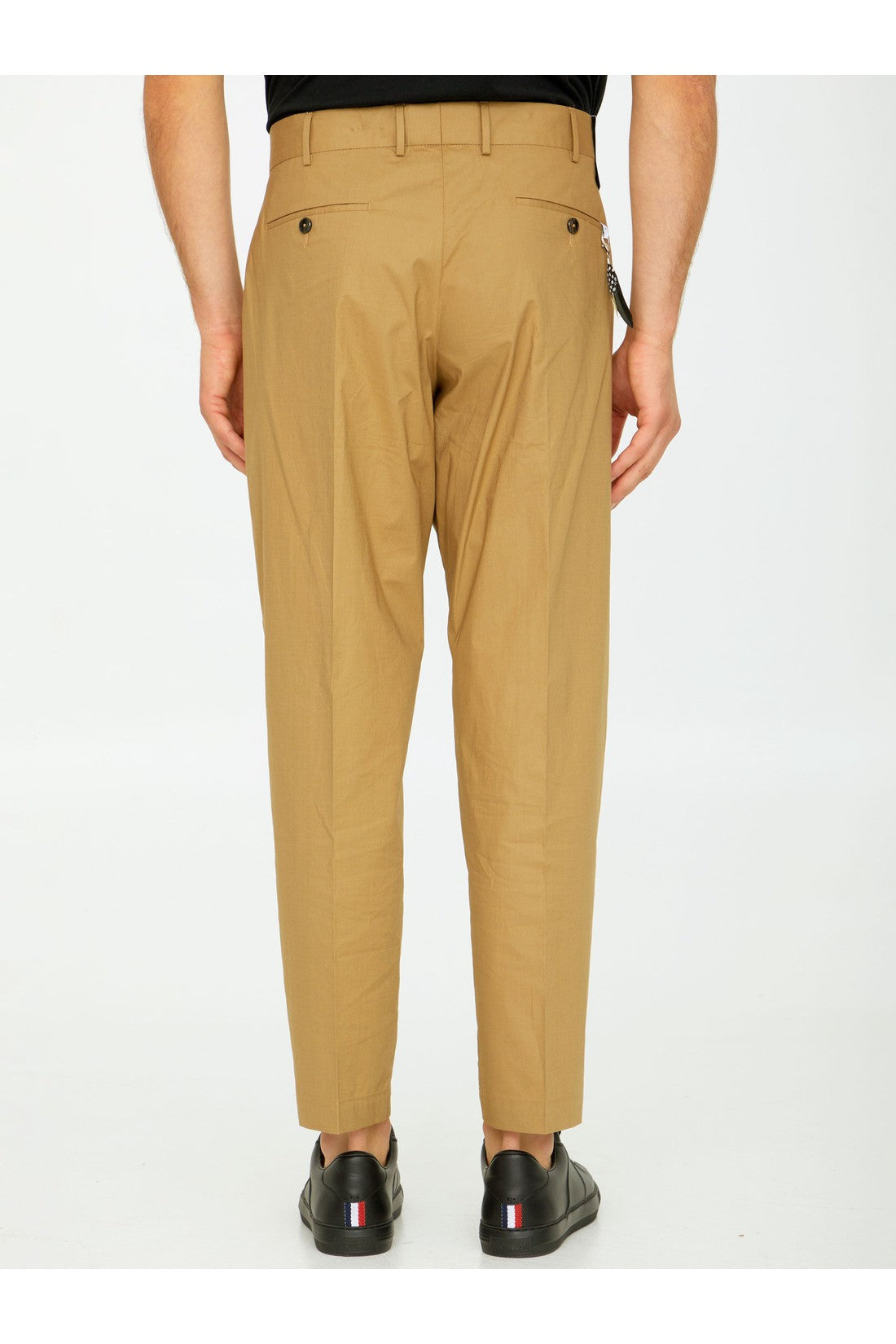 Pt Torino-OUTLET-SALE-Beige cotton trousers-ARCHIVIST