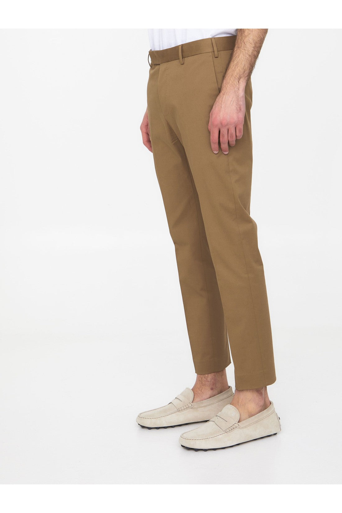 PT TORINO-OUTLET-SALE-Beige gabardine trousers-ARCHIVIST