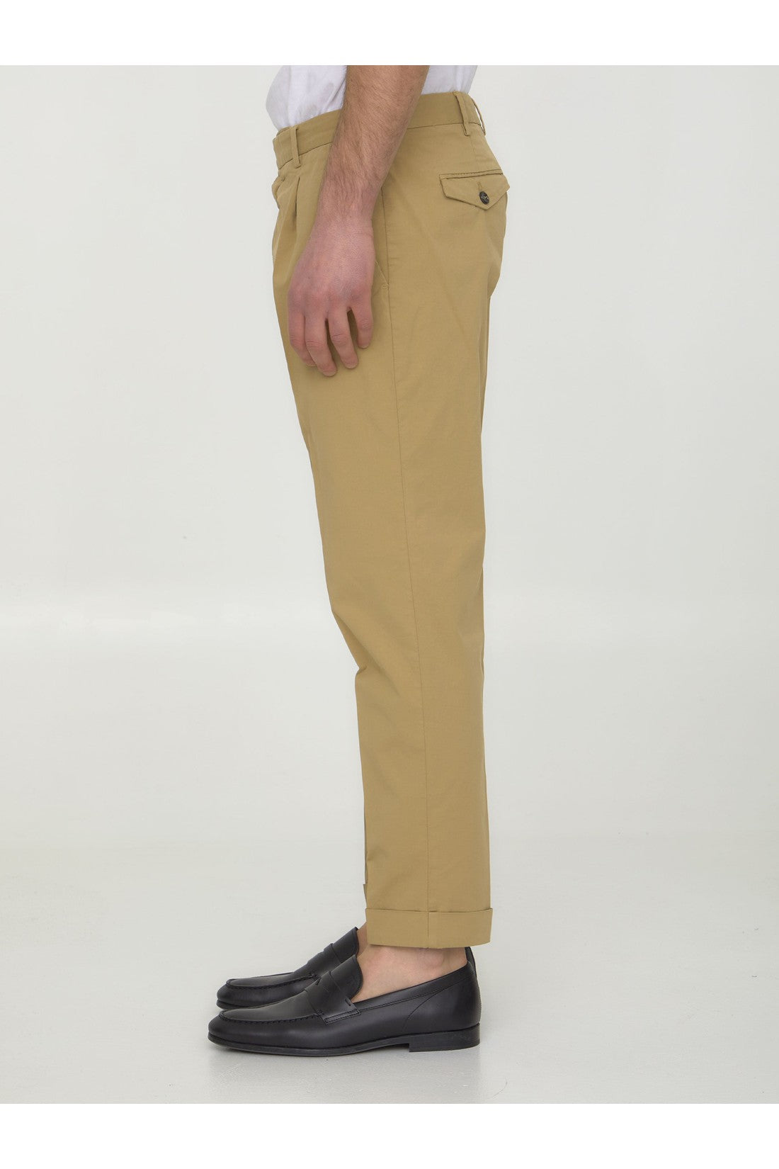 PT TORINO-OUTLET-SALE-Beige gabardine trousers-ARCHIVIST