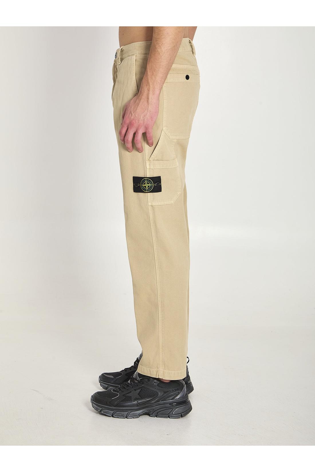 Stone Island-OUTLET-SALE-Beige regular pants-ARCHIVIST