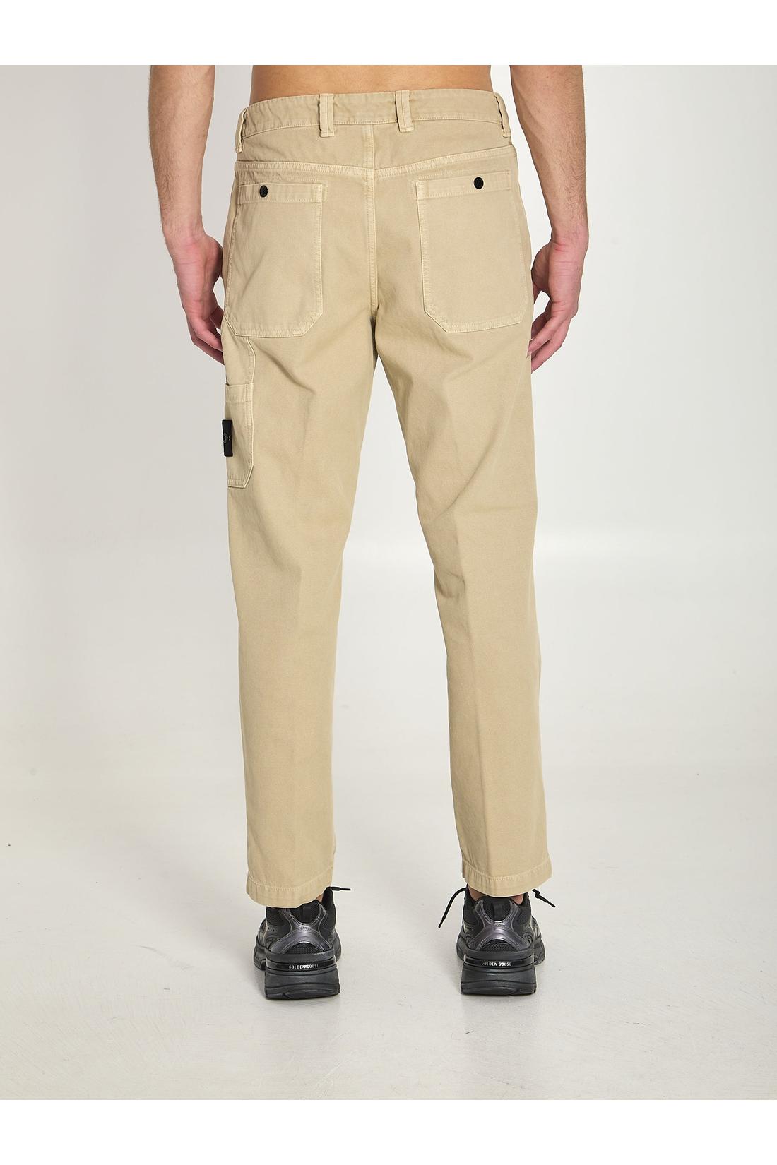 Stone Island-OUTLET-SALE-Beige regular pants-ARCHIVIST