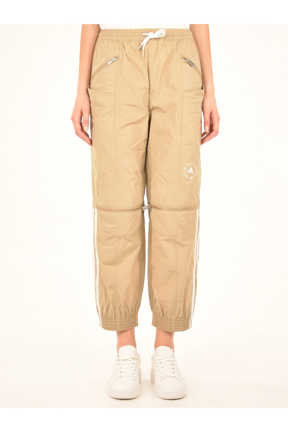 STELLA MCCARTNEY-OUTLET-SALE-Beige sports trousers-ARCHIVIST