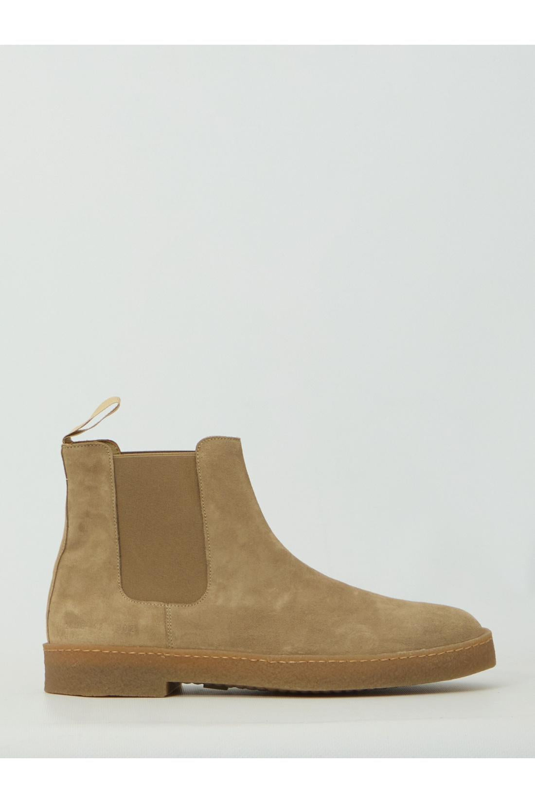 Common Projects-OUTLET-SALE-Beige suede Chelsea boots-ARCHIVIST