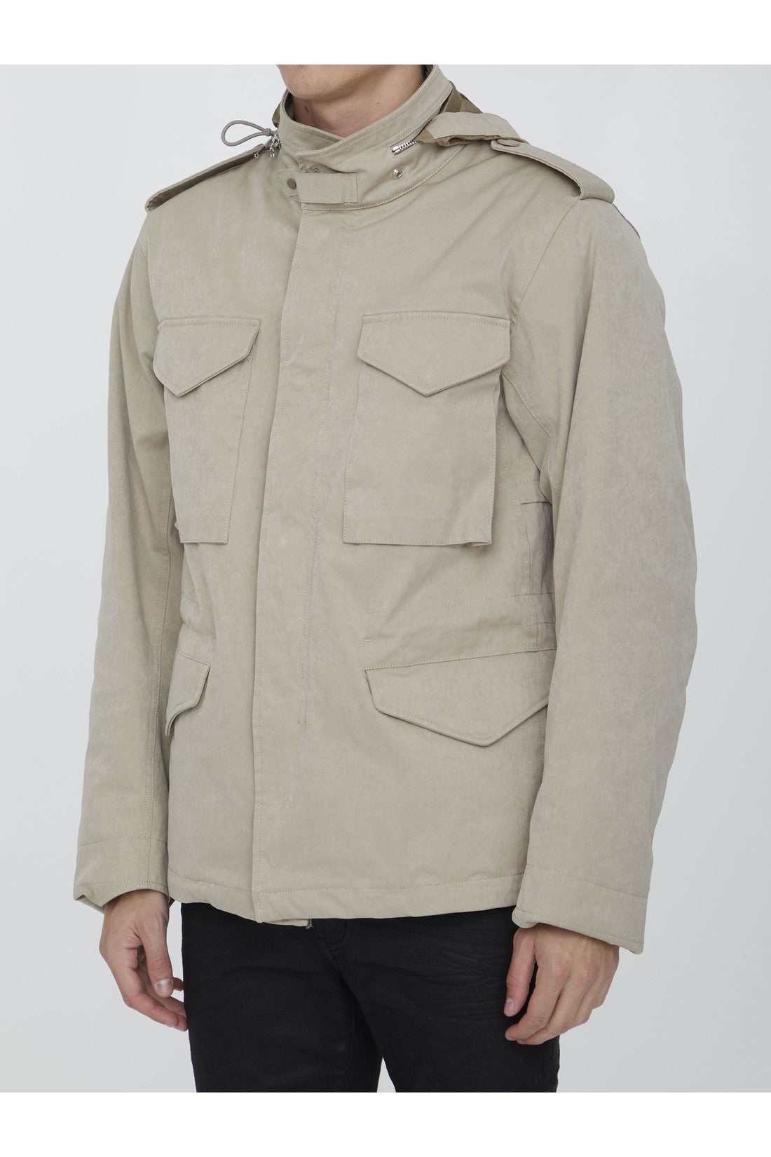 TEN C-OUTLET-SALE-Beige tencel jacket-ARCHIVIST