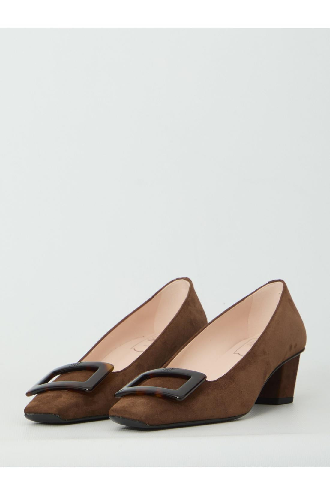 Roger Vivier-OUTLET-SALE-Belle Vivier pumps in suede-ARCHIVIST