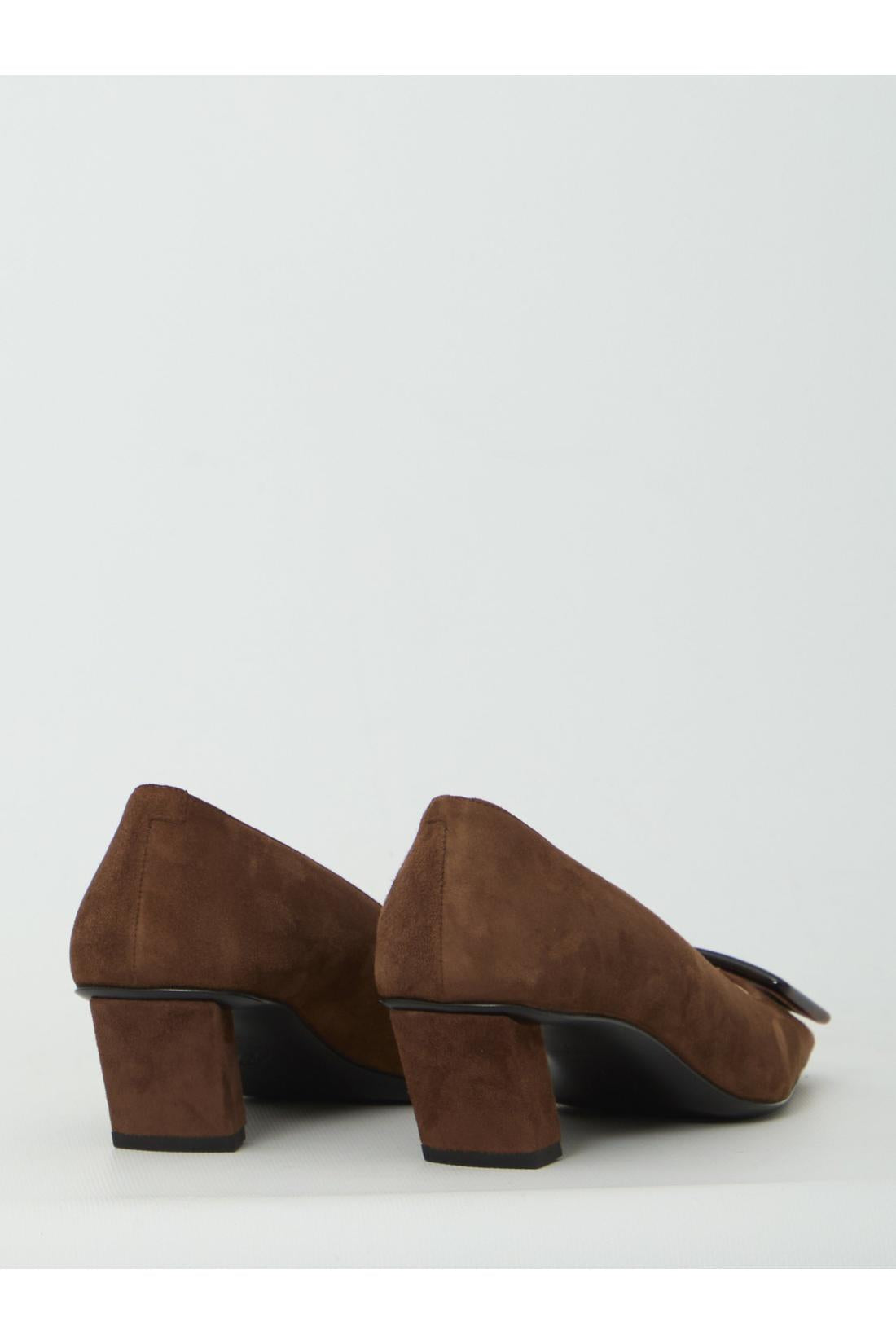 Roger Vivier-OUTLET-SALE-Belle Vivier pumps in suede-ARCHIVIST