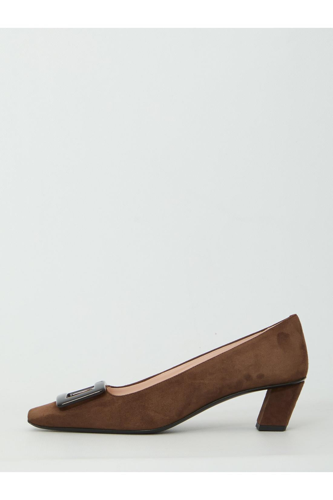 Roger Vivier-OUTLET-SALE-Belle Vivier pumps in suede-ARCHIVIST